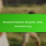 Baseball-Etikette: Respekt, Stille, Anerkennung