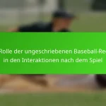 Die Rolle der ungeschriebenen Baseball-Regeln in den Interaktionen nach dem Spiel