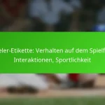 Spieler-Etikette: Verhalten auf dem Spielfeld, Interaktionen, Sportlichkeit
