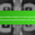 Ungeschriebene Regeln für Führungsrollen, Mentoring und Zusammenarbeit unter Spielern