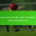 Wie man sich verhält, wenn ein Spieler auf dem Feld verletzt ist