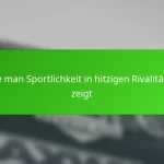 Wie man Sportlichkeit in hitzigen Rivalitäten zeigt