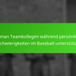 Wie man Teamkollegen während persönlicher Schwierigkeiten im Baseball unterstützt