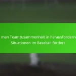 Wie man Teamzusammenhalt in herausfordernden Situationen im Baseball fördert