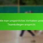 Wie man unsportliches Verhalten unter Teamkollegen anspricht
